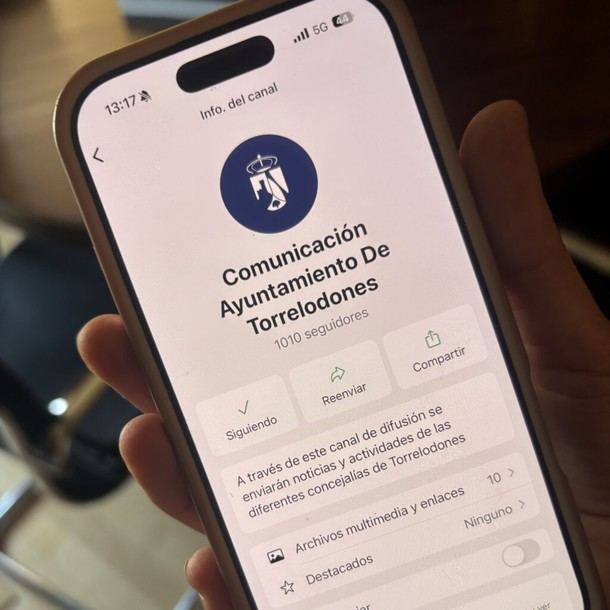 El canal de WhatsApp del Ayuntamiento de Torrelodones supera los 1.000 seguidores en seis meses