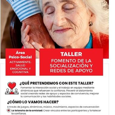Taller de socialización para mayores en Torrelodones el 13 de febrero