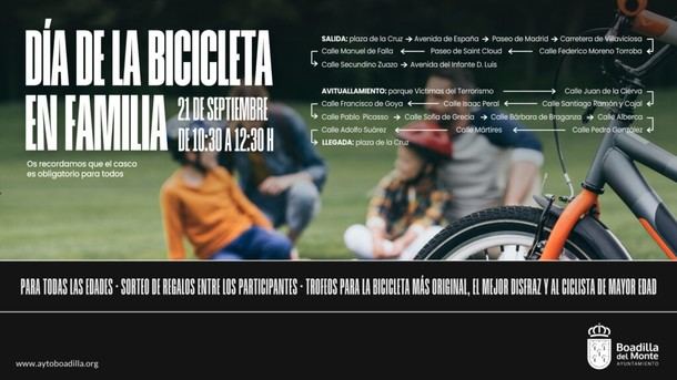 Día de la Bicicleta Familiar en Boadilla el 21 de septiembre