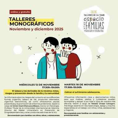 Vuelven los talleres del Espacio para Familias en Torrelodones sobre temas clave para la educación infantil y adolescente