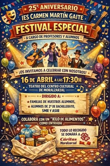 El IES Carmen Martín Gaite de Moralzarzal conmemora 25 años con un festival solidario
