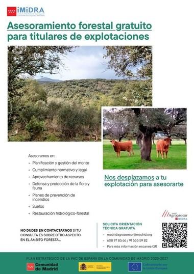 IMIDRA brinda asesoría y formación gratuita para explotaciones forestales en Moralzarzal