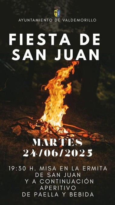 Celebraciones de San Juan en Valdemorillo con misa, paella y música tradicional