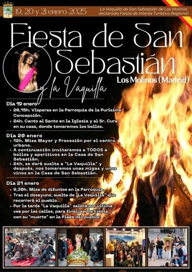Los Molinos celebra la Fiesta de San Sebastián y la Vaquilla del 19 al 21 de enero
