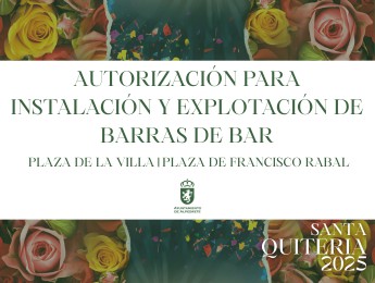 Autorizan barras de bar para las Fiestas de Santa Quiteria 2025