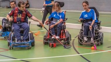 Galapagar acoge la Liga Nacional de Hockey en Silla de Ruedas Eléctrica este fin de semana