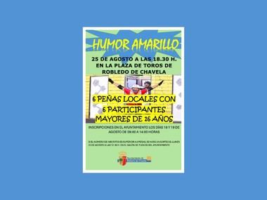 Evento de Humor Amarillo en Robledo de Chavela el 25 de agosto