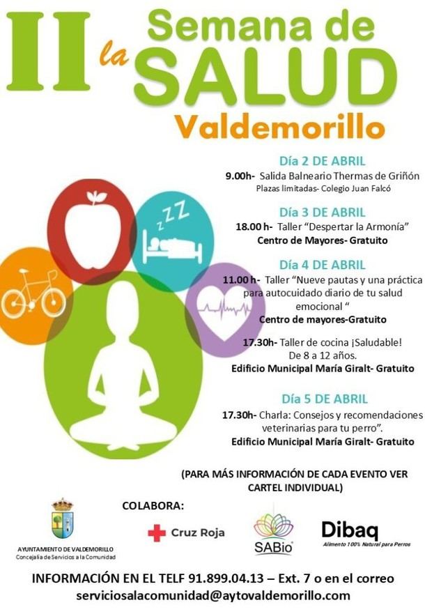Valdemorillo celebra su II Semana de la Salud con actividades gratuitas