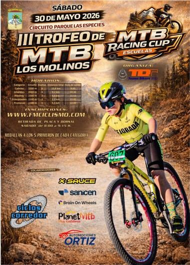 Vuelve el MTB a Los Molinos con el III Trofeo de Escuelas