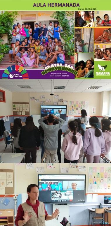 Videollamada entre estudiantes de Robledo de Chavela y Madagascar en el proyecto NAMANA