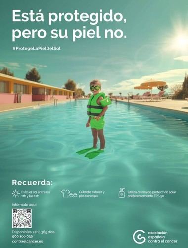 Campaña de concienciación sobre protección solar en la piscina de Moralzarzal este fin de semana