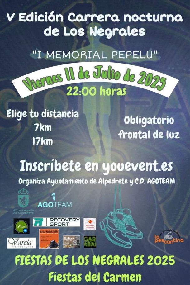 Carrera Nocturna en Los Negrales: V Edición en Fiestas del Carmen