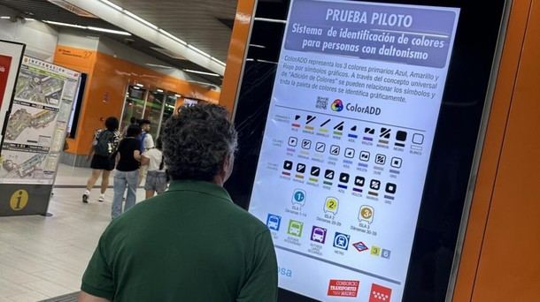 Madrid mejora la señalética para daltónicos en intercambiadores de transporte