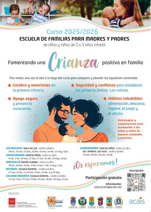 Inscripciones abiertas para la Escuela de Familias en La Maliciosa