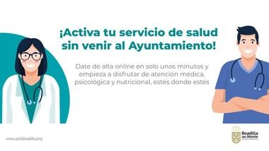 Inscripción online para el Servicio Municipal de Salud en Boadilla