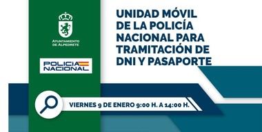 Unidad móvil de la Policía Nacional ofrecerá DNI y pasaporte el 9 de enero