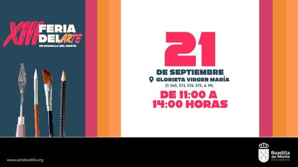 XIII Feria del Arte en Boadilla se llevará a cabo este domingo