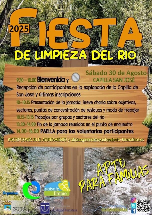 Fiesta de Limpieza del Río en Los Molinos el 30 de agosto