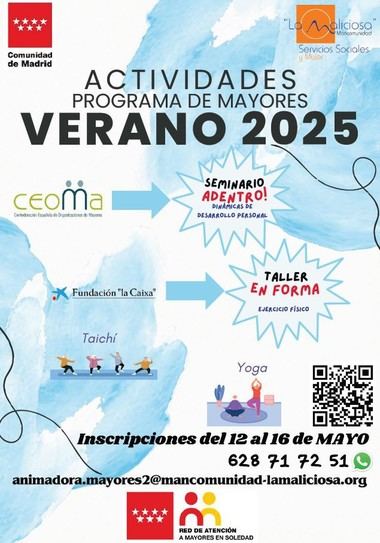 Los Molinos presenta su programa de talleres estivales para mayores 2025
