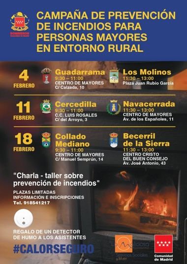 Navacerrada organiza taller de prevención de incendios para mayores