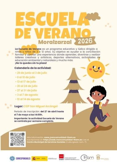 Inscripciones abiertas para la Escuela de Verano 2026 en Moralzarzal