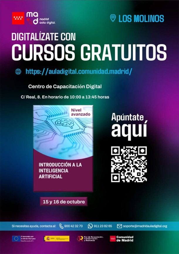 Curso gratuito de IA en Los Molinos para mejorar competencias digitales