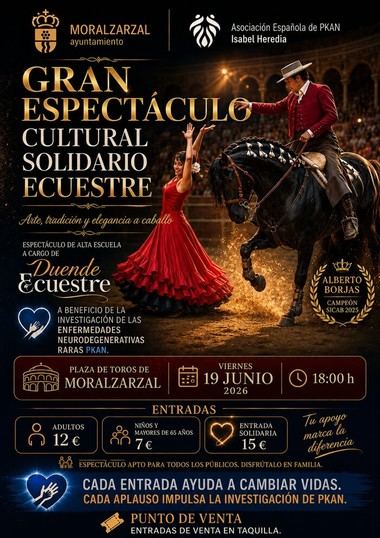 Moralzarzal celebra un espectáculo ecuestre solidario para investigar la PKAN