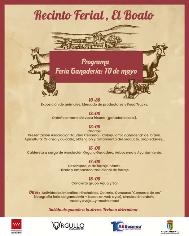 Programa de la Feria Ganadera 2025 en El Boalo