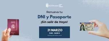 Renovación de DNI y Pasaporte en Hoyo de Manzanares el 31 de marzo