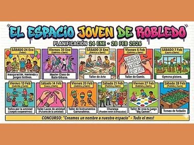 Actividades gratuitas en el Espacio Joven de Robledo hasta el 28 de febrero