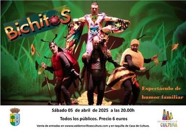 Spasmo Teatro presenta 'Bichitos' este sábado en el Auditorio