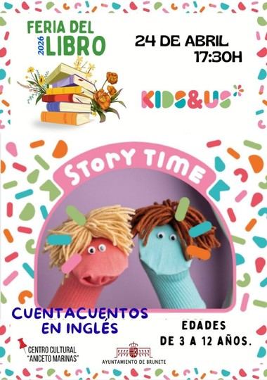 Cuentacuentos en inglés para niños en la Feria del Libro de Brunete 2026