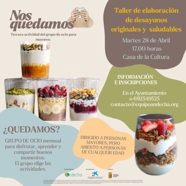 Taller de desayunos saludables para todas las edades en Fresnedillas