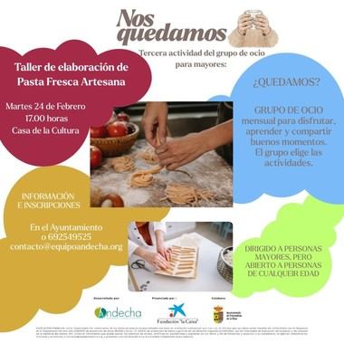 Taller de pasta fresca para todas las edades en Casa de la Cultura