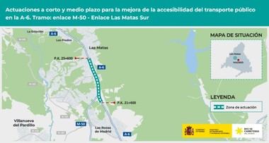Mejoras de 32,3 millones para la accesibilidad del transporte público en la A-6