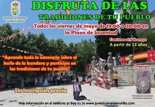 Valdemorillo ofrece clases gratuitas del Baile de la Bandera para jóvenes