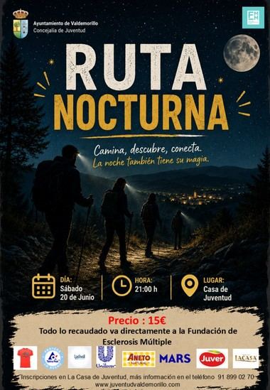 Valdemorillo organiza marcha solidaria nocturna el 20 de junio por la esclerosis múltiple