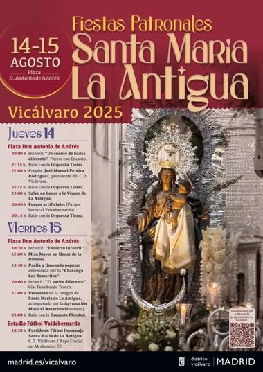 Vicálvaro festeja a Santa María La Antigua con actividades y música
