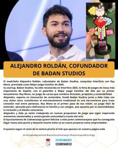 Alejandro Roldán de Badan Studios gana el premio al Mejor Juego Familiar en InterOcio 2025