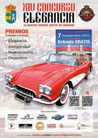 Concentración de coches clásicos en la Plaza de Toros el 7 de septiembre