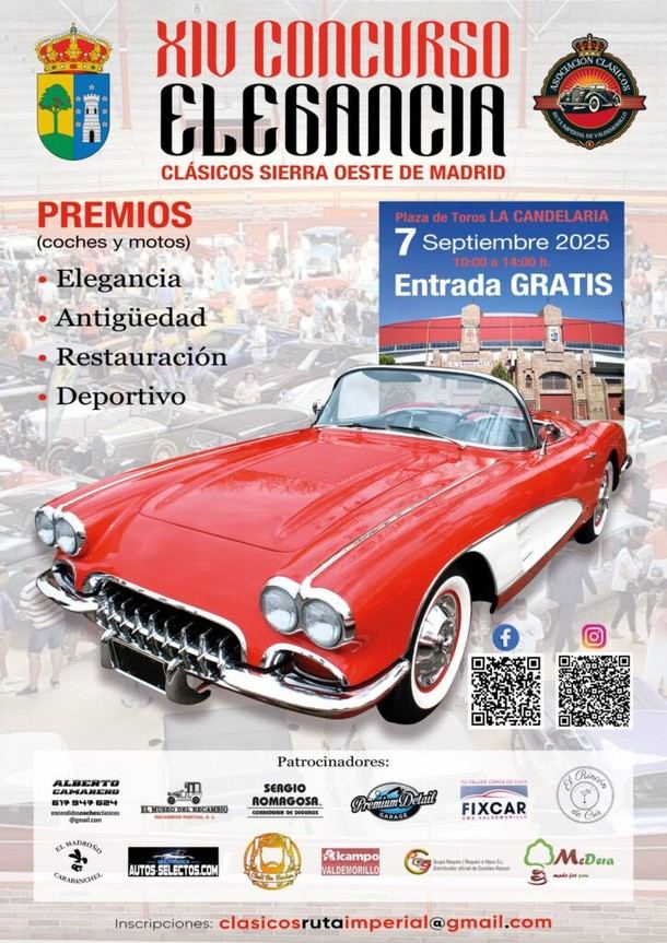 Concentración de coches clásicos en la Plaza de Toros el 7 de septiembre