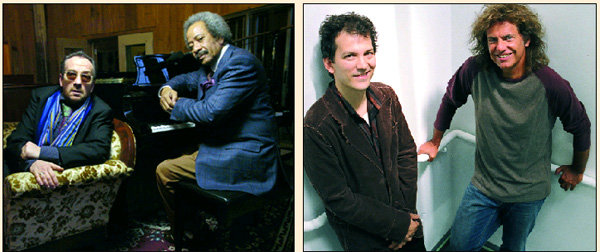 Dos parejas geniales: Elvis Costello y Allen Toussaint (izquierda), y Pat Metheny y Brad Mehldau (a la derecha)